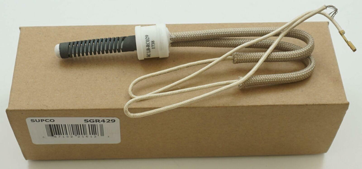 Replacement for fits Supco Round Direct Range Igniter, 2¾" long with 15" leads, for Whirlpool, SGR429
