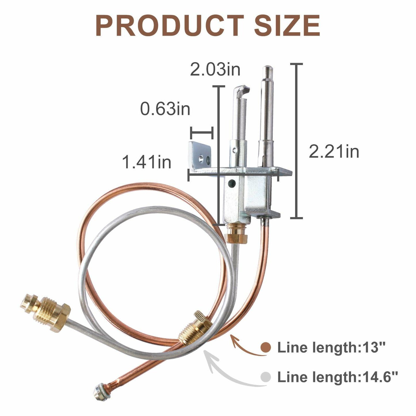 91603 Water Heater Pilot Assembly,Ignitor Thermocouple Replacement Parts for RV Trailer Camper,fits for Atwood Jade Dometic 91603 92616 91214 Propane Gas Water Heaters