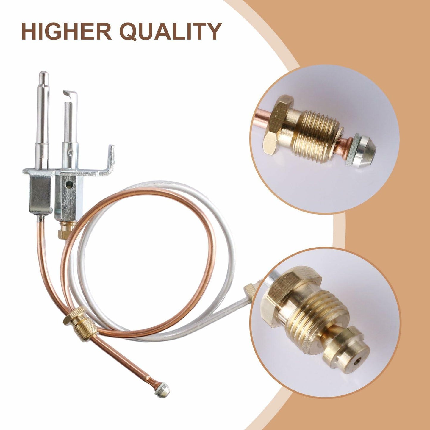 RMSPO Water Heater Pilot Assembly For Atwood 91603 (91214), Includes Pilot Thermocouple Kit, Propane Gas Water Heater Parts Fits for Dometic Atwood 91603 12" Replacement RV,Camper,Trailer Water Heater