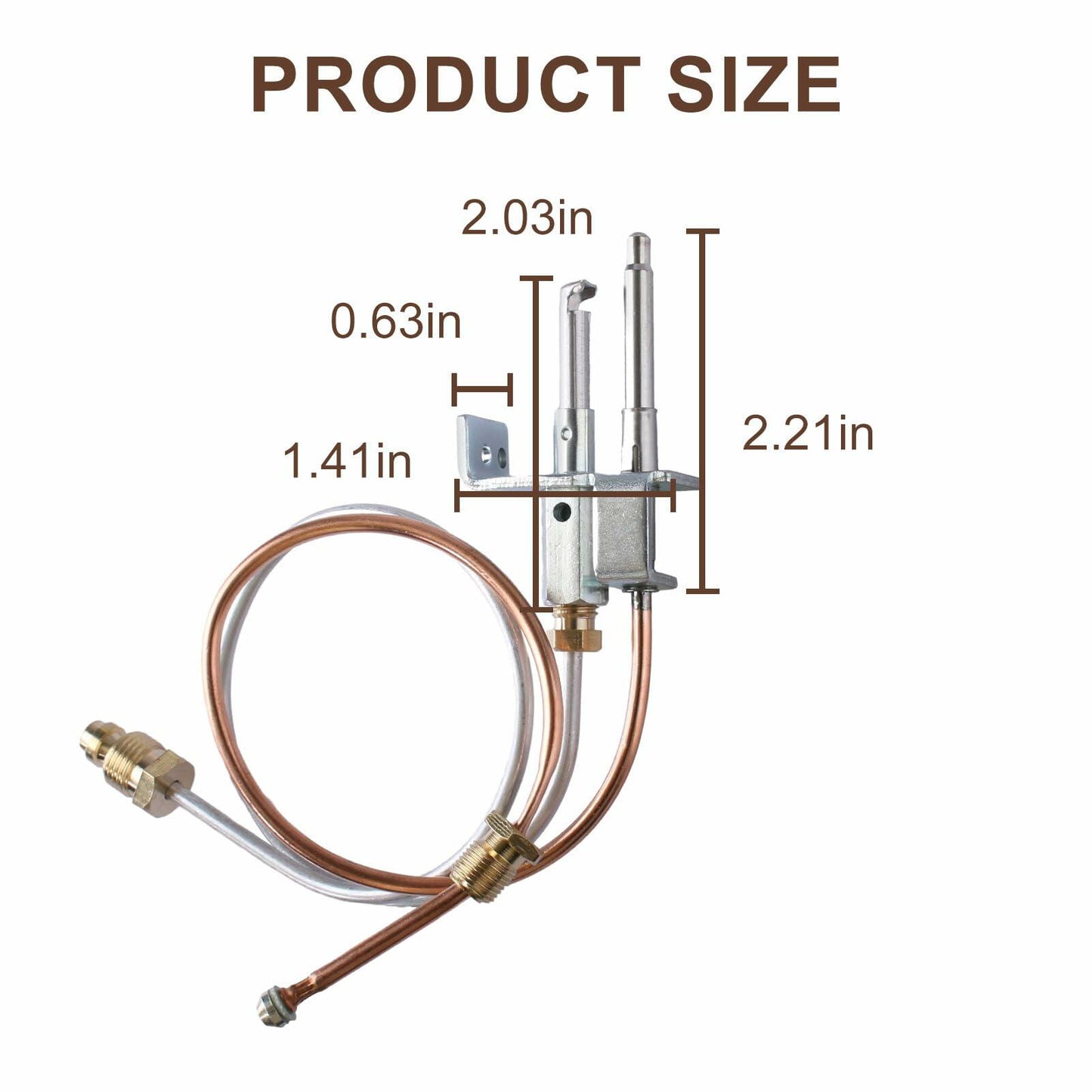 RMSPO Water Heater Pilot Assembly For Atwood 91603 (91214), Includes Pilot Thermocouple Kit, Propane Gas Water Heater Parts Fits for Dometic Atwood 91603 12" Replacement RV,Camper,Trailer Water Heater