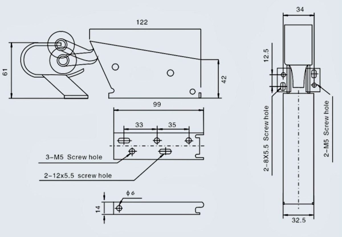 REPLACEMENT FOR KASON® 1095 DOOR CLOSER MECHANICAL DOOR CLOSER 1095-000013
