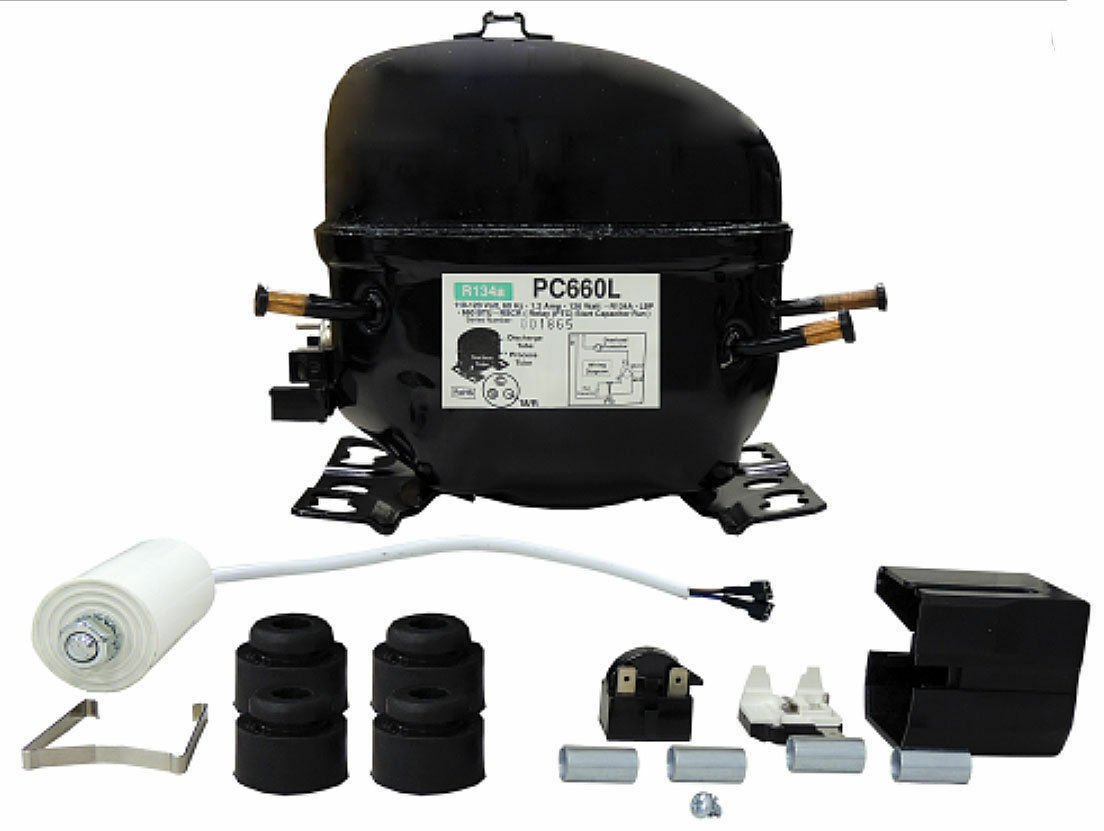SPC660L REFRIGERATION COMPRESSOR 1/5 HP 660 BTU 115 V 134A 60HZ