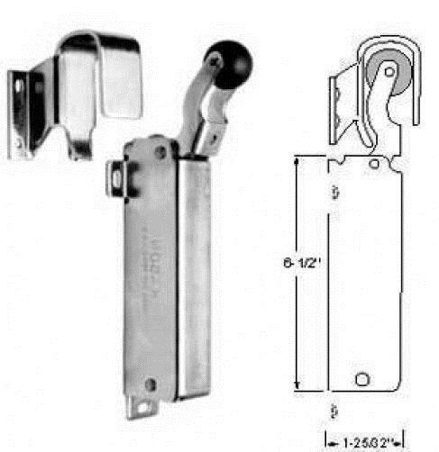 KASON 1094 DOOR CLOSER 7"H X 2 1/2" W with flush hook 1094-000004