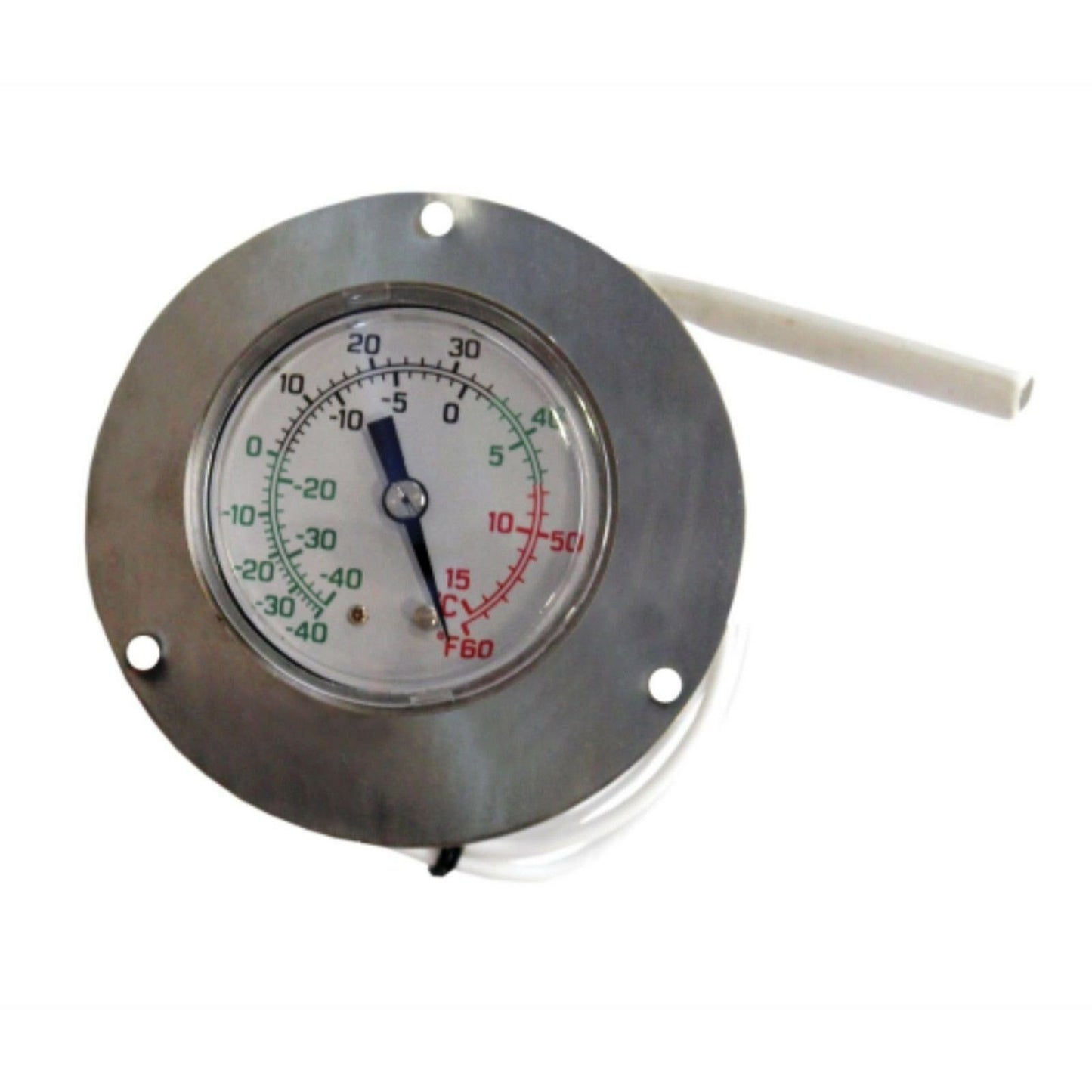 FLANGE MOUNT THERMOMETER 3" flange 2"face surface mounted -40° to 60°F