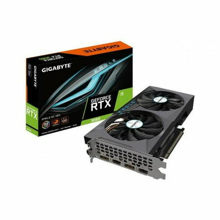 GIGABYTE GeForce RTX 3060 Eagle OC 12G (REV2.0) Graphics Card, 192-bit GDDR6,