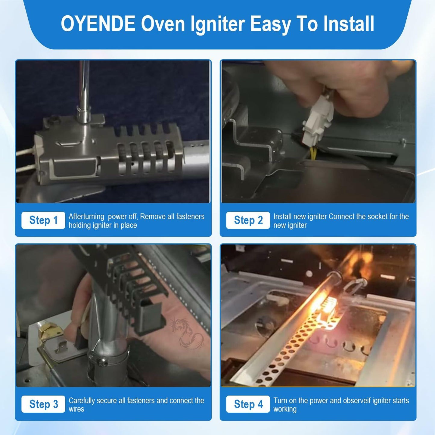 SGR2431 Oven Igniter, 00492431 00487383 Gas Range Igniter Replacement Model Specific Replaces AP3674290, 1107469, 20-01-500, 492431, 610098, 3472541, EA3472541, PS3472541, PS8722793 Etc.