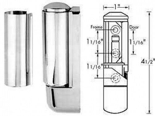 TRAULSEN EDGEMOUNT HINGE,CHROME OFFSET 7/8" 13438, 16565, 16566, 16567, 21418