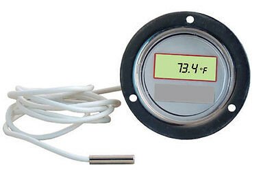 FLANGE MOUNT SOLAR THERMOMETER 3" O.D. flange Fits 2" hole 3/8" high LCD display