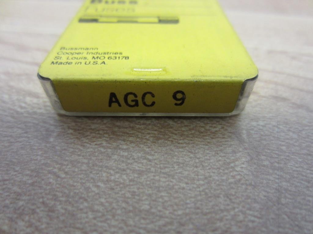 Bussmann AGC-9 AGC Series Fuse, Fast Acting, 9 Amp, 250V, Glass Tube, 1/4" x 1-1/4" (Pack of 5)