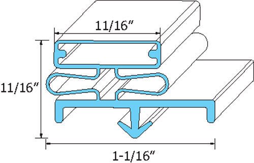 Continental Door Gasket 2-722 31-5/8" X 59-7/16"