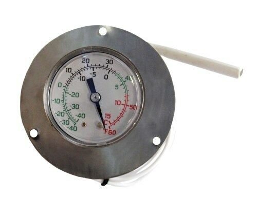 FLANGE MOUNT THERMOMETER  3" flange 2"face surface mounted -40° to 60°F