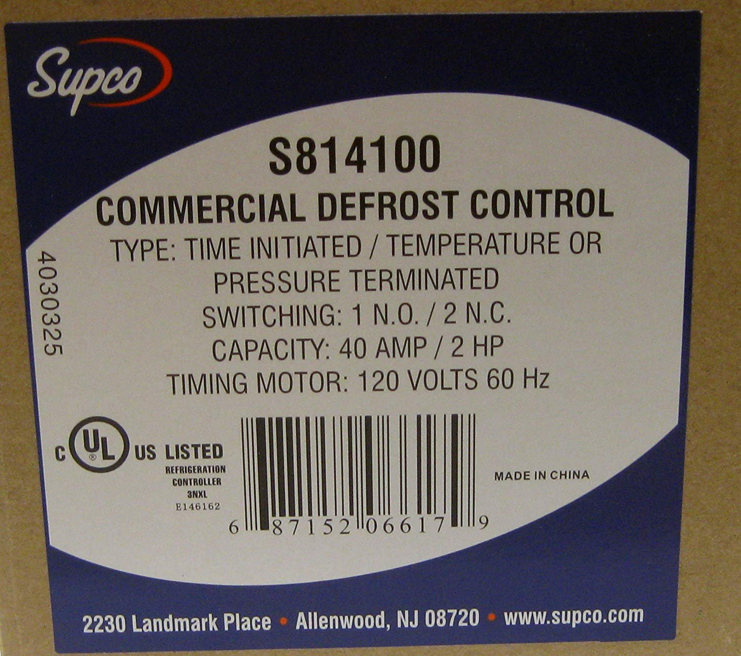 Supco S8141-00 Complete Commercial Defrost Timer (Replaces Paragon 8141-00)