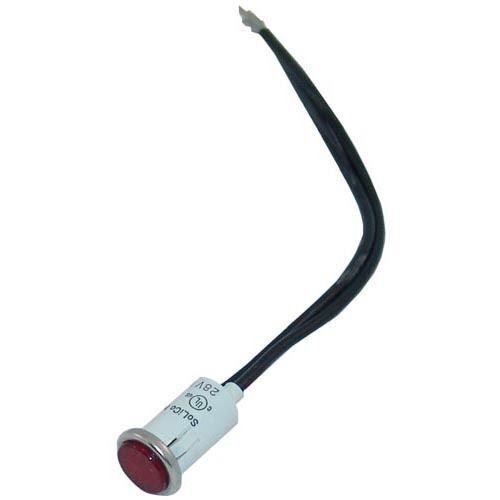 LIGHT, SIGNAL - RED 250 VOLTS fits 1/2 dia.  MARKET FORGE STAR MFG VULCAN HART