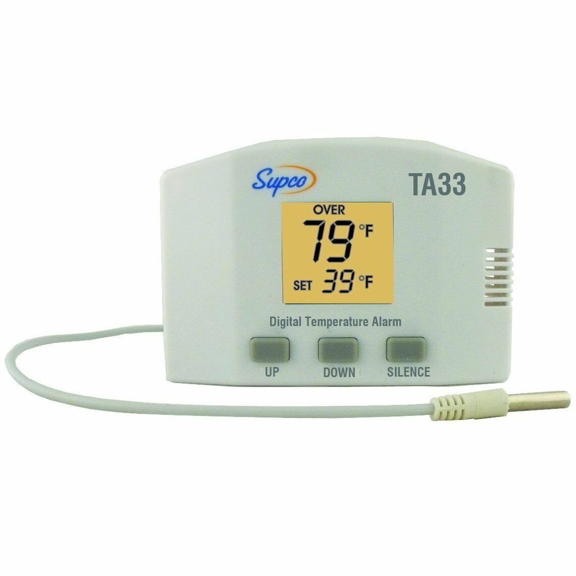 Supco TA33 Single Set Point Temperature Alarm with Digital Display 120VAC