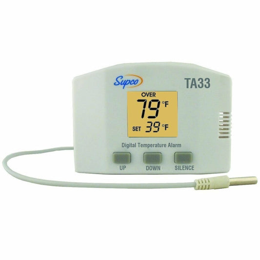 Supco TA33 Single Set Point Temperature Alarm with Digital Display 120VAC