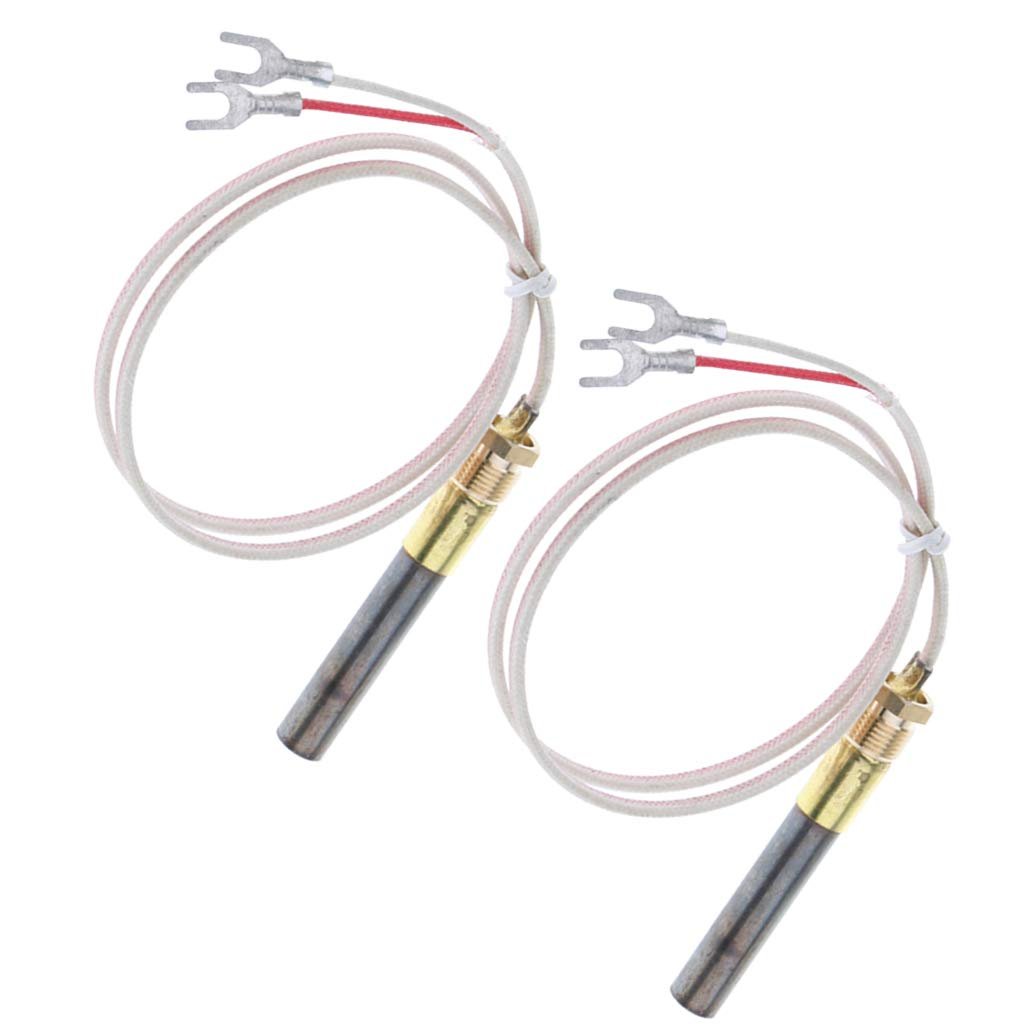 Baosity 2PCS 2ft Gas Fireplace Thermopile Thermogenerator Pilot Generator Replacement, Resistant to corrosion and high heat, CSA certificated