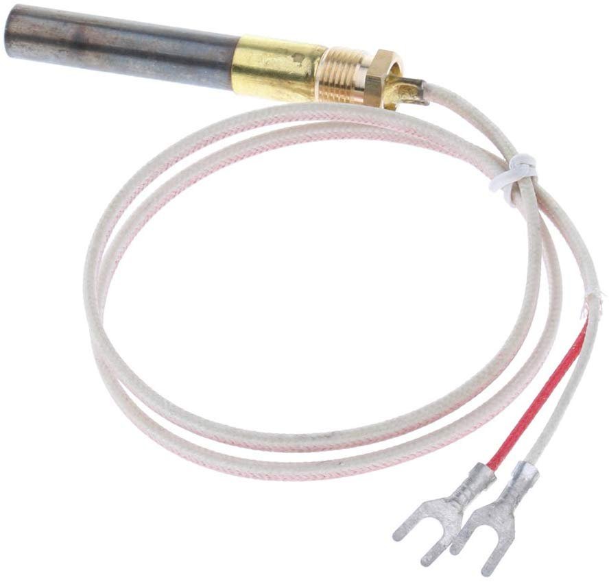 2PCS Gas Fireplace Thermopile Thermogenerator Pilot Generator Replacement, 24 Inch (2 ft) long; Easy to install