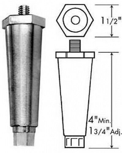 Metal Leg Die Cast Zamak 3/8 16 stud CHG A60-1651 KASON WELLS VULCAN  HART STAR