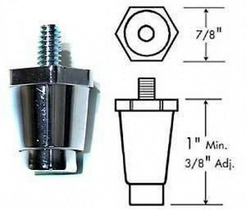 Chrome Plated Plastic Leg  1/4-20 thread 1" High  APW 83267 Savory12668 CHG