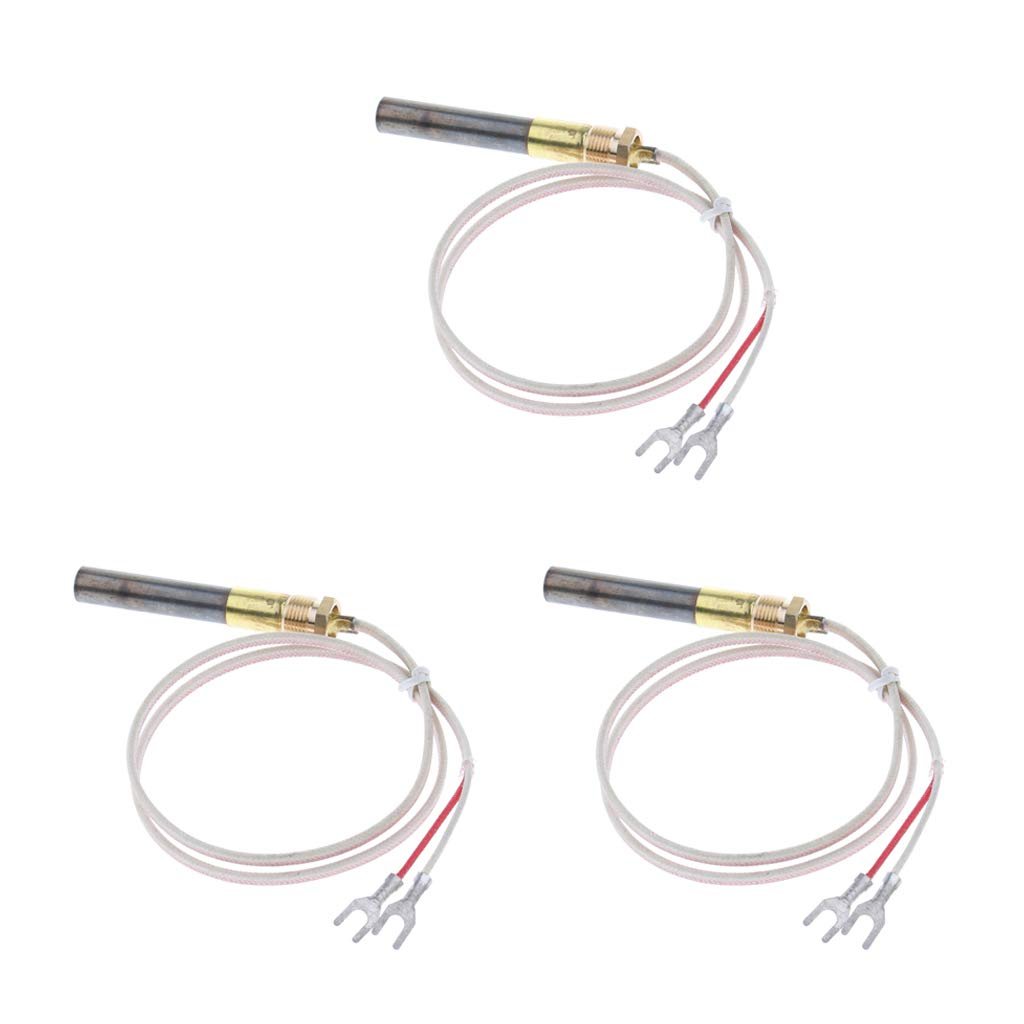 Almencla 3PCS 2ft Gas Fireplace Thermopile Thermogenerator Pilot Generator Replacement