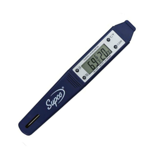 Supco THP2 Dual Display Thermo-Hygrometer Pen, -4 to 122 Degrees F