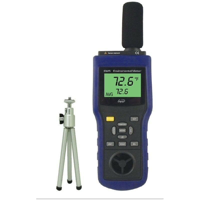 Supco EM5 Environmental Meter,  14 to 140 degree F, +/- 2.7 Degree F Accuracy