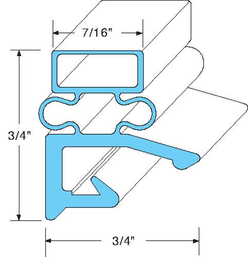 HOBART REFRIG GASKET 24-5/16” x 60-5/8” HOBART KOCH 265746-3 268821-3 280984-3