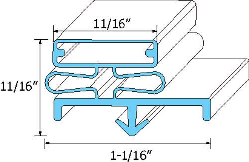 Delfield Door Gasket 170-2302 22-7/8" x 28-1/4"