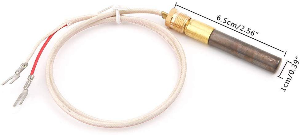 CUGHD Gas Fireplace 24" Thermocouple 750℃ Millivolt Replacement Thermopile Thermogenerator