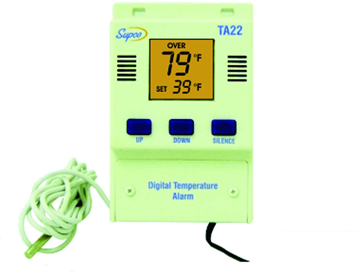 Supco TA22 Single Set Point Temperature Alarm with Digital Display, -40 to 160 Degrees F, 120 VAC