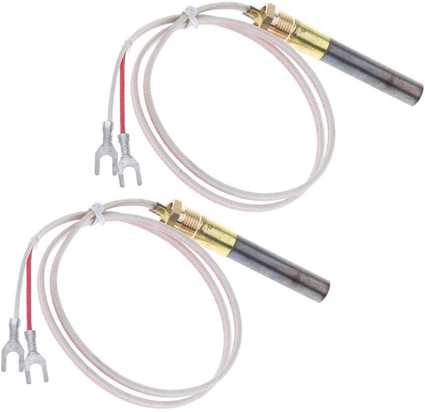 Almencla 2PCS 2ft Gas Fireplace Thermopile Thermogenerator Pilot Generator Replacement