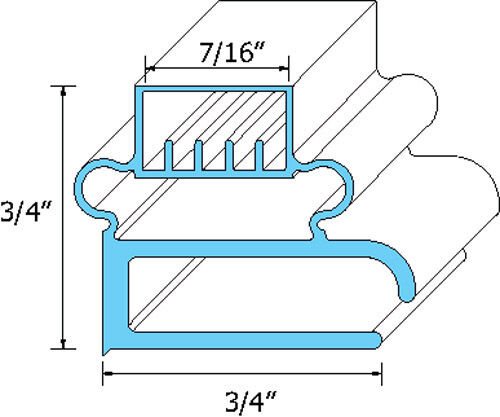 Delfield Door Gasket 170-2146 170-2035 15-13/16" X 27-1/4"