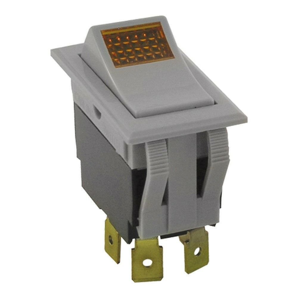 SWITCH ON/OFF LIGHTED (DPST, GREY) WELLS 55127 STAR MFG 2E-35127 WS-55127