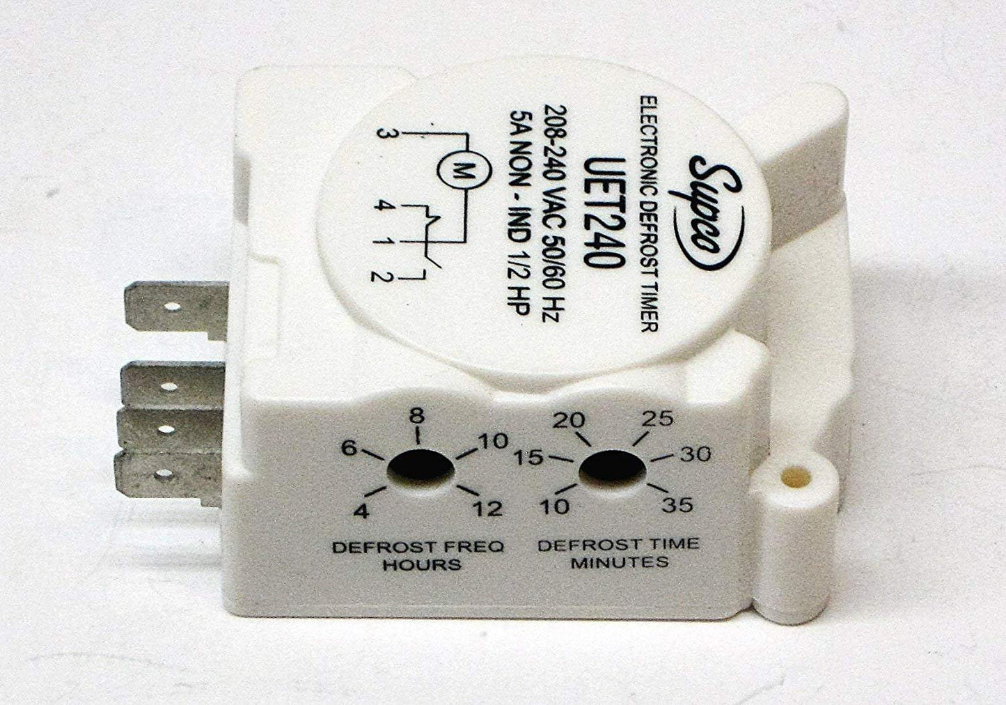 Supco UET240 Universal Adjustable Electronic Defrost Timer 240 Volt 5 Amps