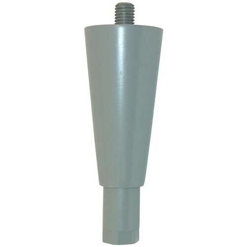 Gray Epoxy Hex Toe Die Cast Equipment Leg w/ 5/8-11 Protruding Stud