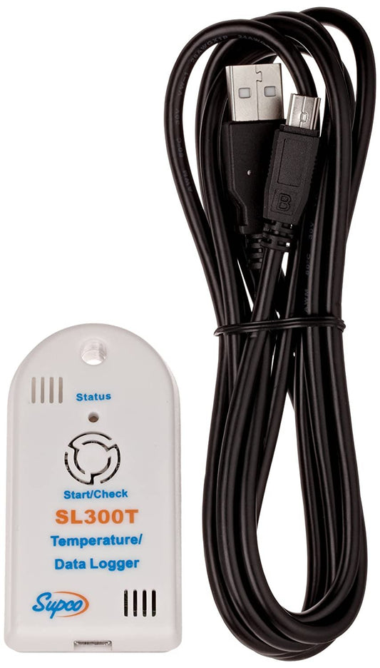 Supco SL300T Miniature Data Logger, Temperature, 3" Length x 1-19/32" width x 19/32" Height