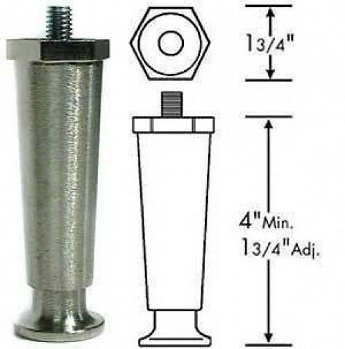 Counter Appliance Leg with Flanged Foot (3/8-16, 4H,Die Cast Zamak) CHG A60-1653