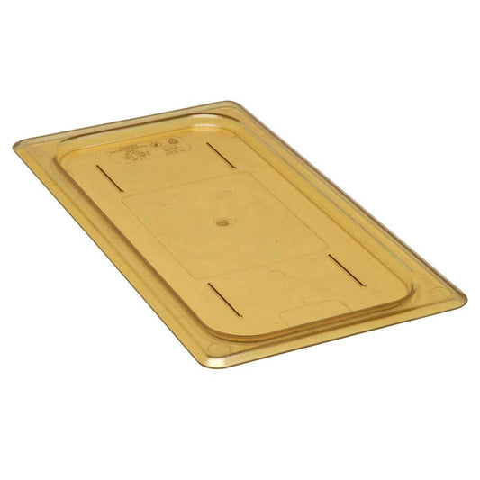 Cambro 30HPC150 Amber 1/3 Size Flat H-Pan Cover Without Handle