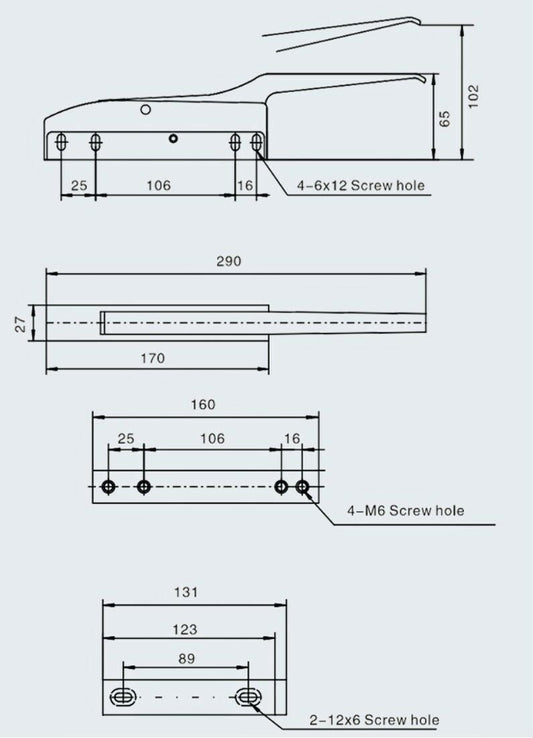 MAGNETIC LATCH CURVED HANDNE COMPLETE  WITHOUT LOCK Replaces CHG R25-1700-XNC