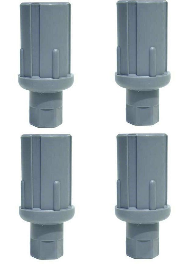 4 pcs LEG GRAY PLASTIC FOOT 1-5/8 OD TUBING CHG A10-0841-C KASON 1645000257