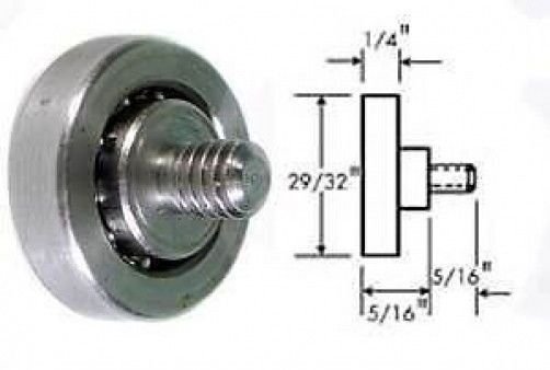 ROLLER 29/32OD,1/4-20THD S/S CHG B30-1210 ALTO-SHAAM BG2410 MERCO 148 WELLS