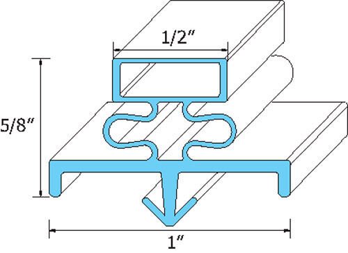 GLENCO REFRIGERATION MAGNETIC DOOR RASKET 24-1/2 X 62-1/2 2GAD0691-001 SP-691-1